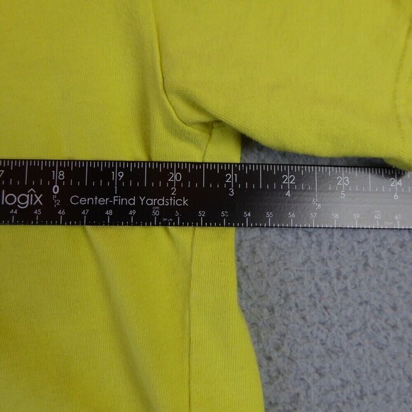 Champion Shirt Womens Large L Yellow Reverse Weave Crop Top Colorful Cotton - Picture 8 of 11